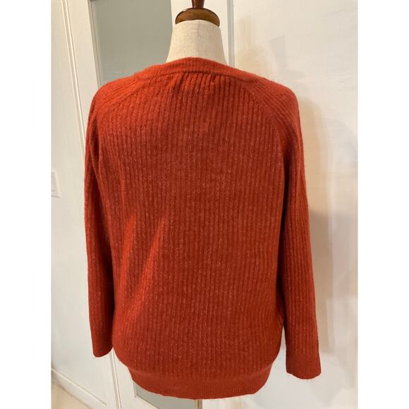 NWT Vero Moda Burnt Orange Leroya Crew Neck Pullover Sweater  Size XL - Picture 7 of 15